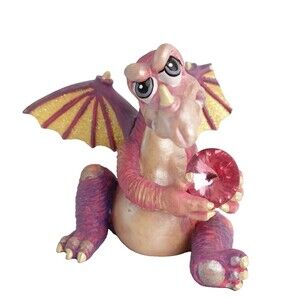 Franklin Mint Mood Dragon HUFFY Figurine Limited Edition Swarovski - Wing Chiped